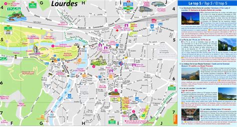 Lourdes Tourist Attractions Map - Ontheworldmap.com