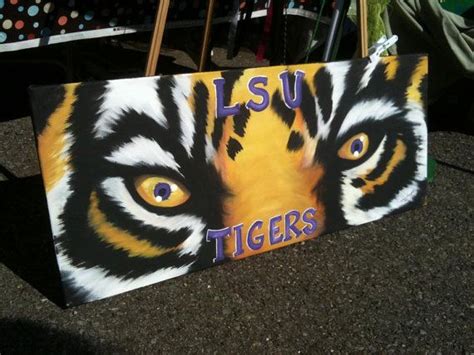 LSU Tiger Eyes Painting on custom made canvas FREE SHIPPING | Lsu ...