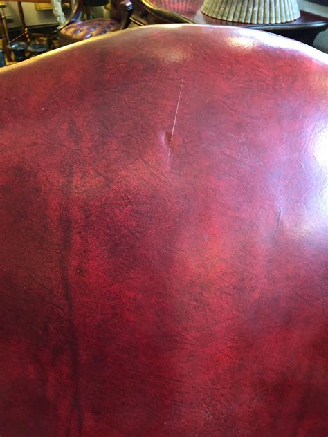 Gutsy Vintage Maroon Leather Wing Chair at 1stDibs | maroon wingback ...