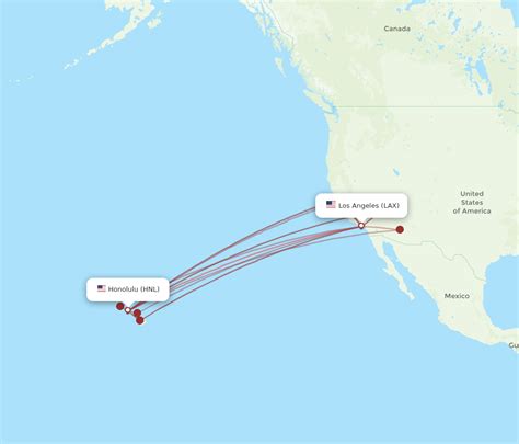 All flight routes from Honolulu to Los Angeles, HNL to LAX - Flight Routes