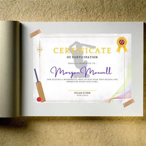 Cricket Certificate Template Instant Download High Quality - Etsy