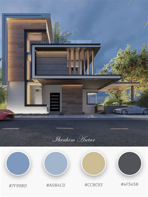 Exterior Color Palette for Modern villa | Exterior color palette ...