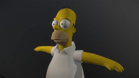 Homer from 'The Simpsons' - 3D model by Lewis C-F (@591201) [823eff0 ...