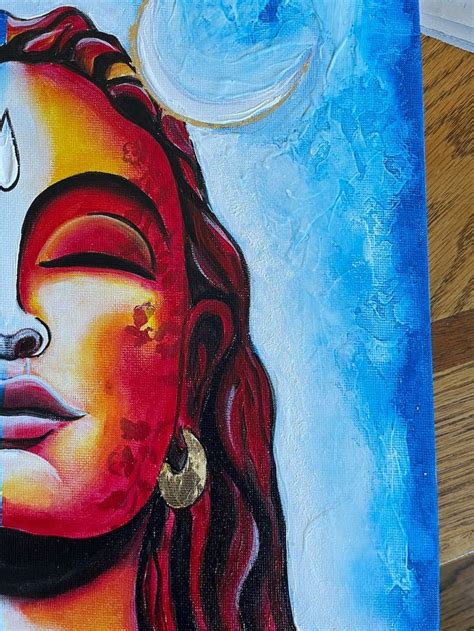 Lord Shiva Original Acrylic Painting / Adiyogi /indian God - Etsy ...