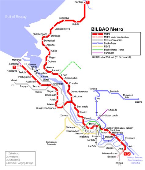 Bilbao Subway Map for Download | Metro in Bilbao - High-Resolution Map ...