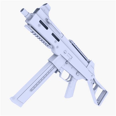 UMP 45 Submachine Gun 3D Model Game ready .max .obj .3ds .fbx .dxf ...