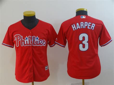 Youth Philadelphia Phillies #3 Bryce Harper Cream New Cool Base ...