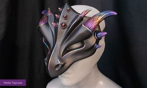 Rainbow Horned Dragon Mask by Dovah Design