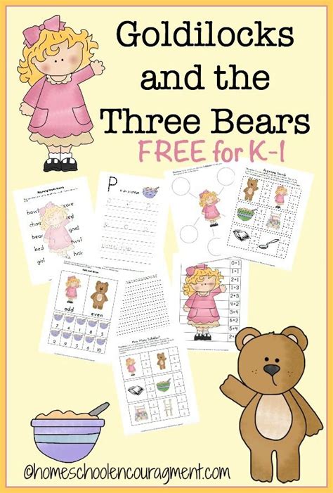 Goldilocks And The Three Bears Printables