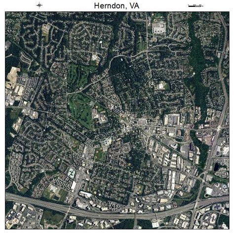 Aerial Photography Map of Herndon, VA Virginia