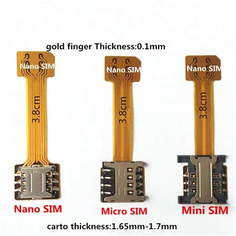 Double Dual SIM Card Adapter for Android TF extension 2 Nano SIM Micro ...