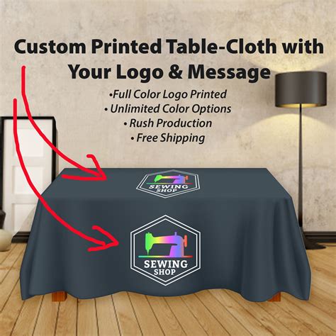 Custom Craft Tablecloth With Logo Fitted Tablecloth for - Etsy