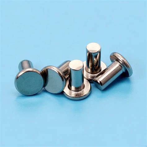 50pcs M3 stainless steel rivets flat head solid percussion rivet 5 6 7 ...