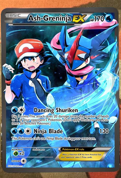 1x Full Art Ash-Greninja EX : Custom Made Orica Card non-foil | Etsy