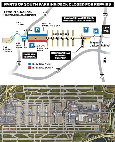 Parking Atlanta airport (ATL) map | Economy Fares