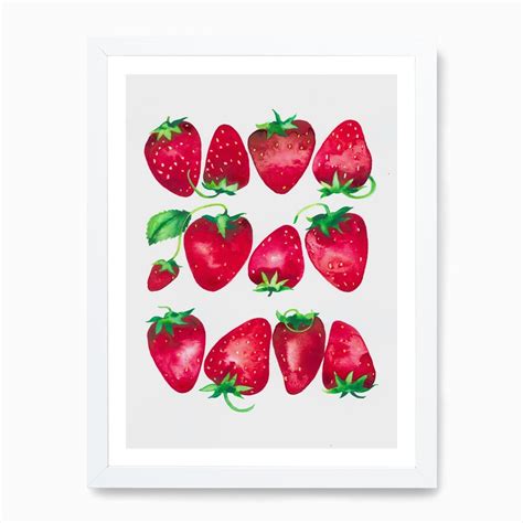 Strawberry Art Print | Fast shipping | Fy