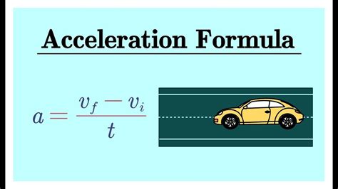 Velocity Acceleration Formula