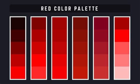 paleta de colores vector rojo | Red colour palette, Pantone colour ...