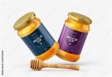 Honey Jar Mockup Stock Template | Adobe Stock