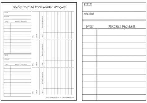 LIBRARY CARDS: track your kid's reading progress {free printable} - How ...