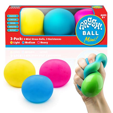 Buy Power Your Fun Arggh Mini Stress Balls for Adults and Kids - 3pk ...