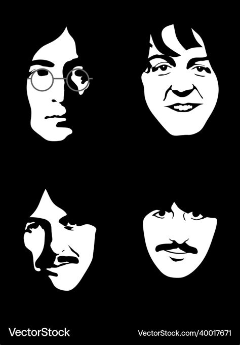 Beatles Silhouette Heads