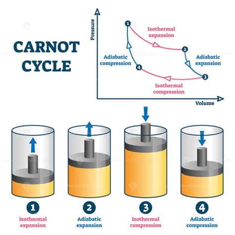 Carnot cycle vector illustration - VectorMine