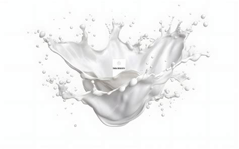 Premium AI Image | A splash of milk with a white background