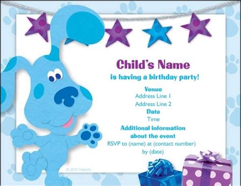 Blues Clues Birthday Invitations | FREE Printable Birthday Invitation ...