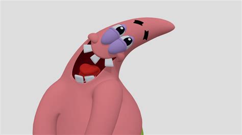 Patrick star funny face - 3D model by guntuy3 [9aa067a] - Sketchfab