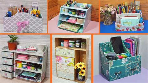 6 SIMPLE DIY ORGANIZERS FOR STORAGE FROM CARDBOARD BOXES| HANDMADE ...