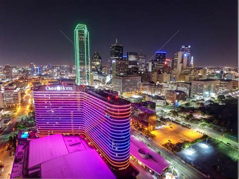 OverflightStock | Omni Hotel Dallas Skyline Texas Aerial Stock Photo