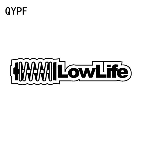 QYPF 18CM*4CM Fashion Decoration LOW LIFE Vinyl Waterproof Car Sticker ...