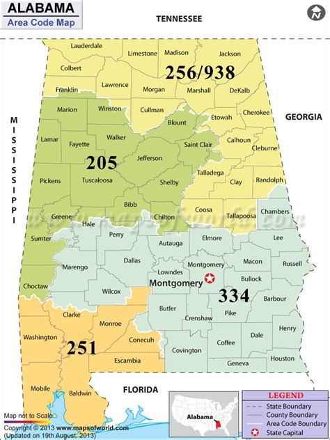 Area Code Alabama Counties Cities And Zip Codes That Use | SexiezPicz ...