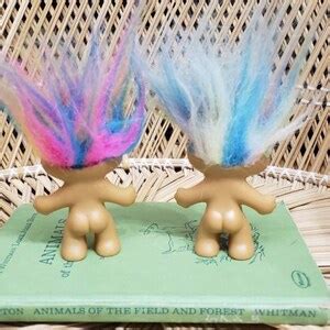 1990s Rainbow Hair Trolls Set of 2 - Etsy