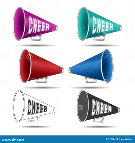 Megaphone Cheer stock vector. Illustration of phone, loudspeaker - 99236421