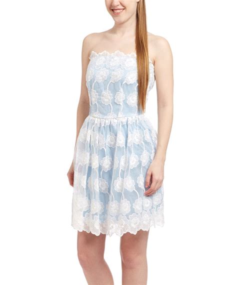 White & Blue Lace-Overlay Dress by XTaren #zulily #zulilyfinds | Lace ...