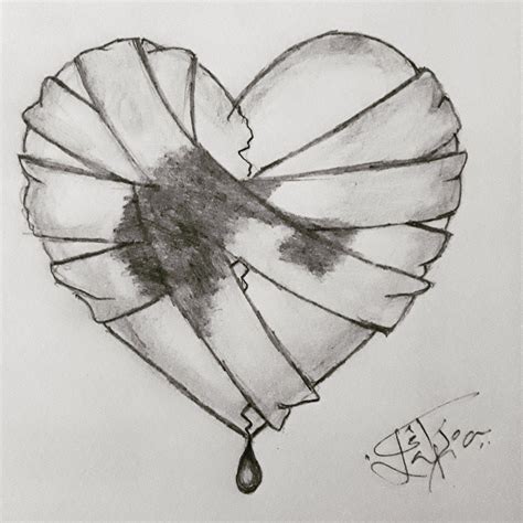 Broken Heart Pencil Sketch: A Step-by-Step Guide