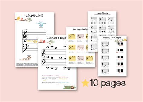 Ledger Lines Theory Worksheets – Music Teacher Resources