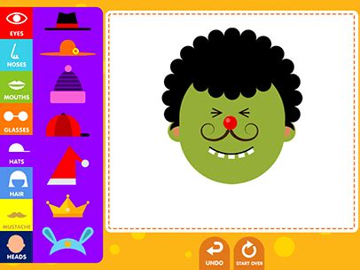 ABCya! • Click and Drag to Make A Face | Kids exploring, Create a face ...