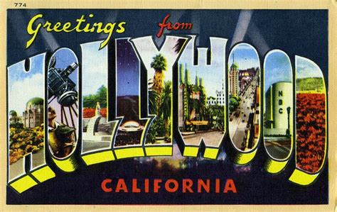 Greetings from Hollywood, California - Large Letter Postcard ...