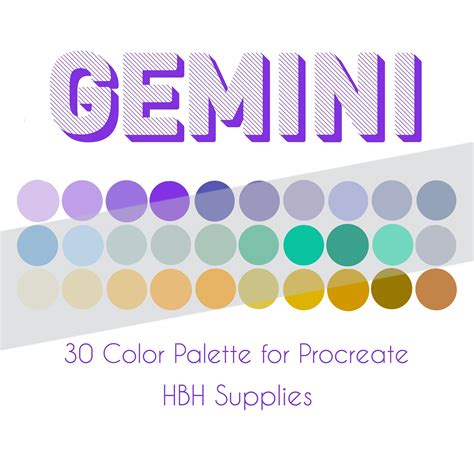 Gemini Procreate Palette Procreate Color Procreate Tools - Etsy ...