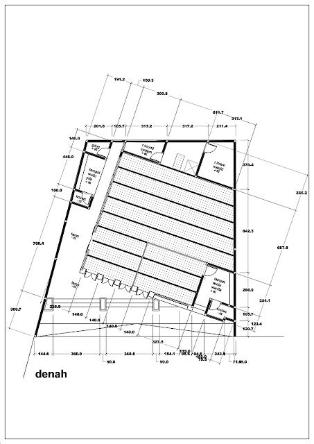 Denah masjid minimalis luas 116m2 ~ 1000+ Inspirasi Desain Arsitektur ...