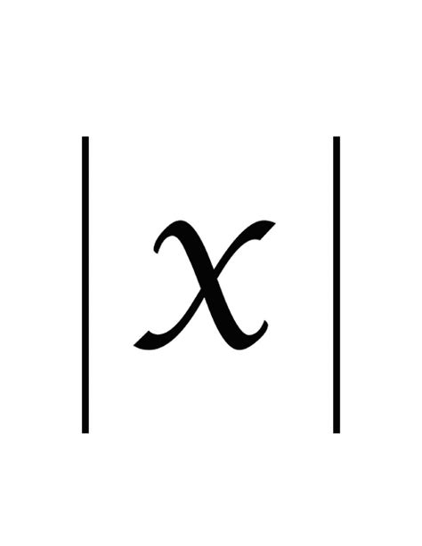 Flashcard of a math symbol for Absolute Value of X | ClipArt ETC