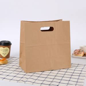 Custom 1000pcs Take Out Brown Kraft Paper Food Packaging Bags High ...