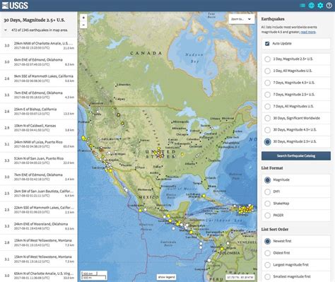 Usgs Latest Earthquakes Map