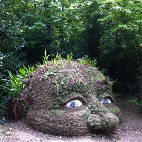 Giant head sculpture at the Lost gardens of Heligan | Yard sculptures ...