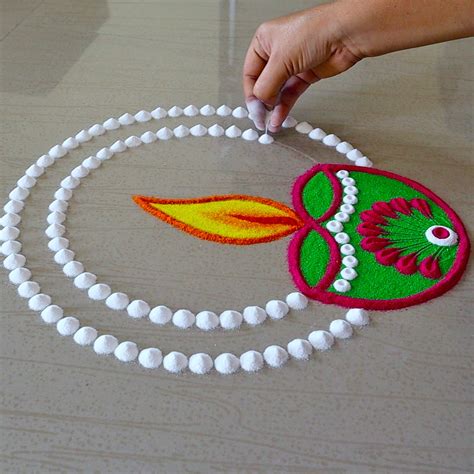 Simple Diwali Rangoli Designs | Easy Rangoli Design | Easy Kolam ...