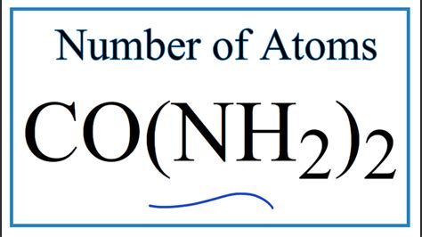 How to Find the Number of Atoms in CO(NH2)2 (Urea) - YouTube