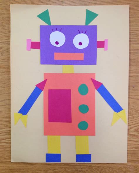 Ms. C's Artroom: Geometric Robots Art Lesson